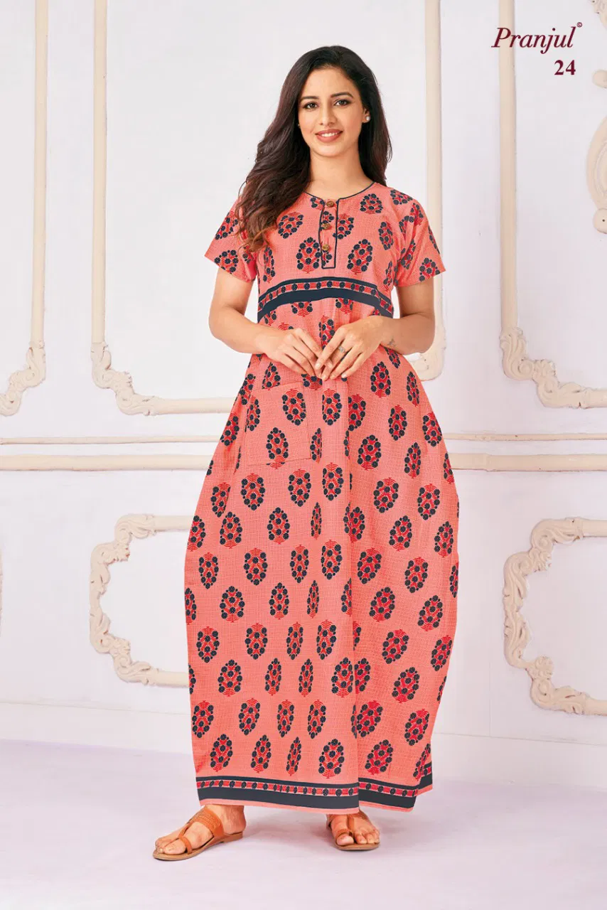 Pranjul Pragati Vol 1 Nighty Cotton Wholesale Night Suit Catalog
